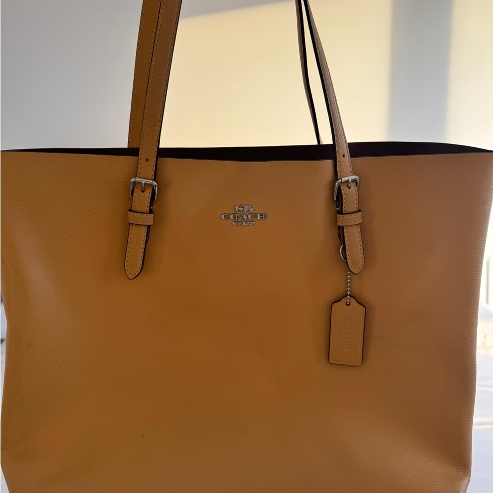 Coach Camel Leather Tote